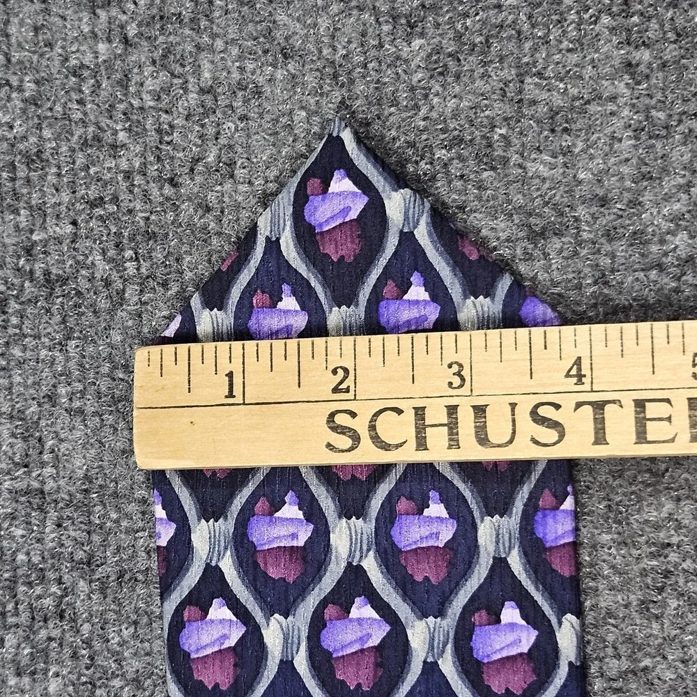 Cocktail Collection Tie Purple Geometric Abstract Silk Formal Business Office